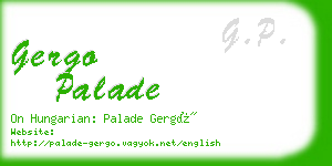 gergo palade business card